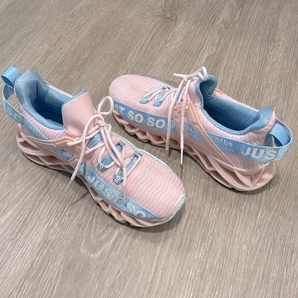 Just So So Women’s Running Shoes Pink Blue Size 9.5 - Picture 5 of 7